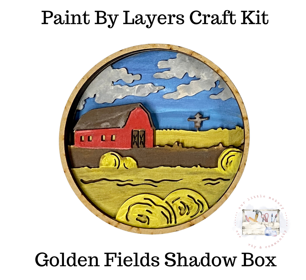Golden Fields Shadow Box Kit