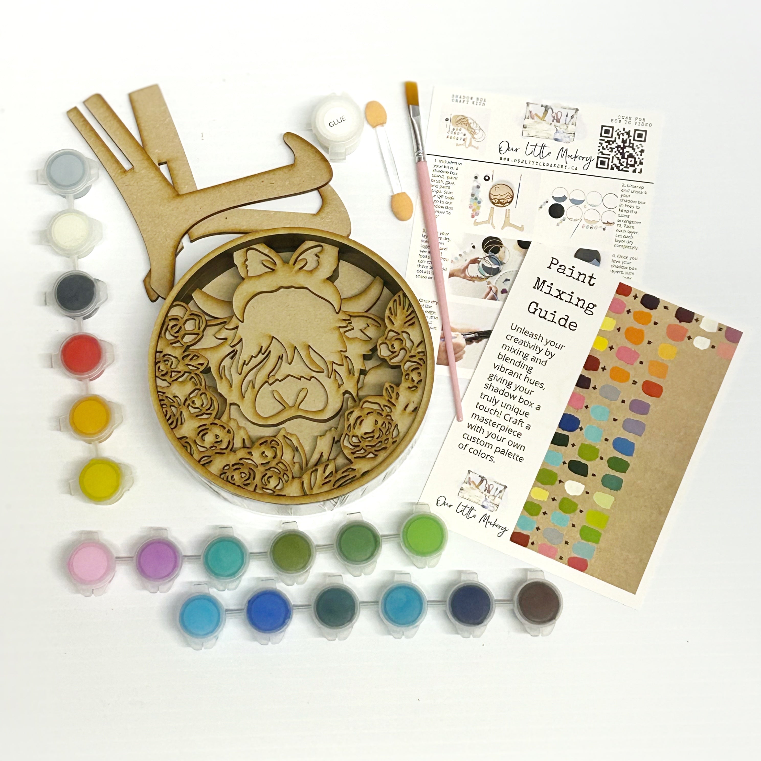 Highland Heifer Shadow Box Kit