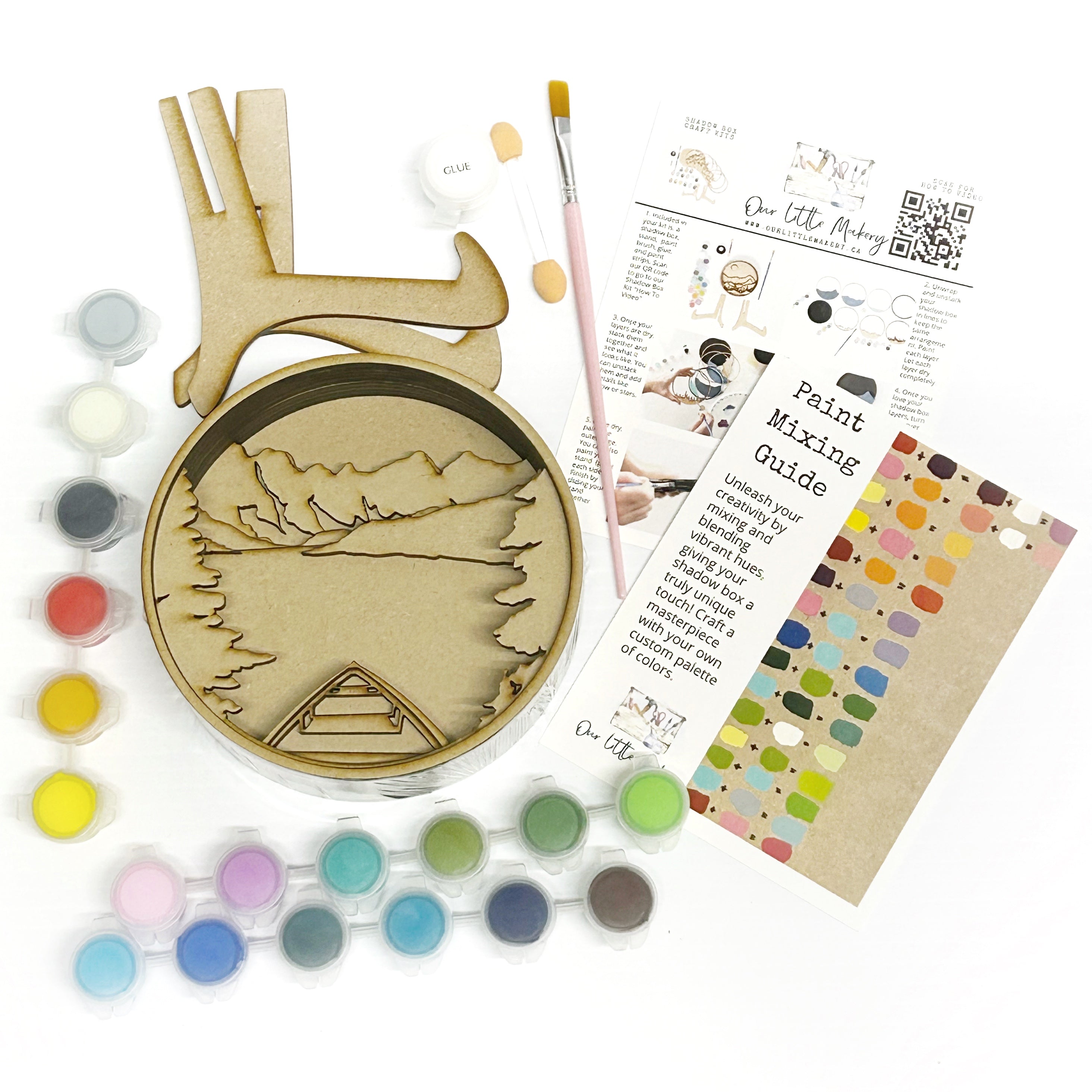 Peaceful Paddle Shadow Box Kit
