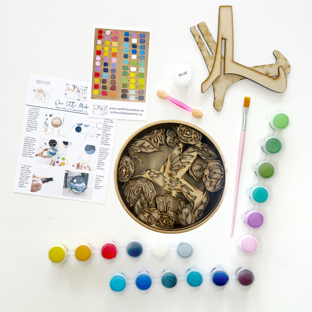Hummingbird Garden Shadow Box Kit