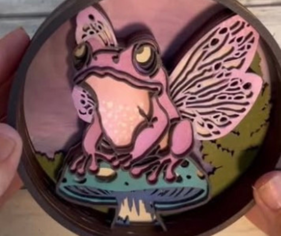 Flutter Frog Shadow Box Kit