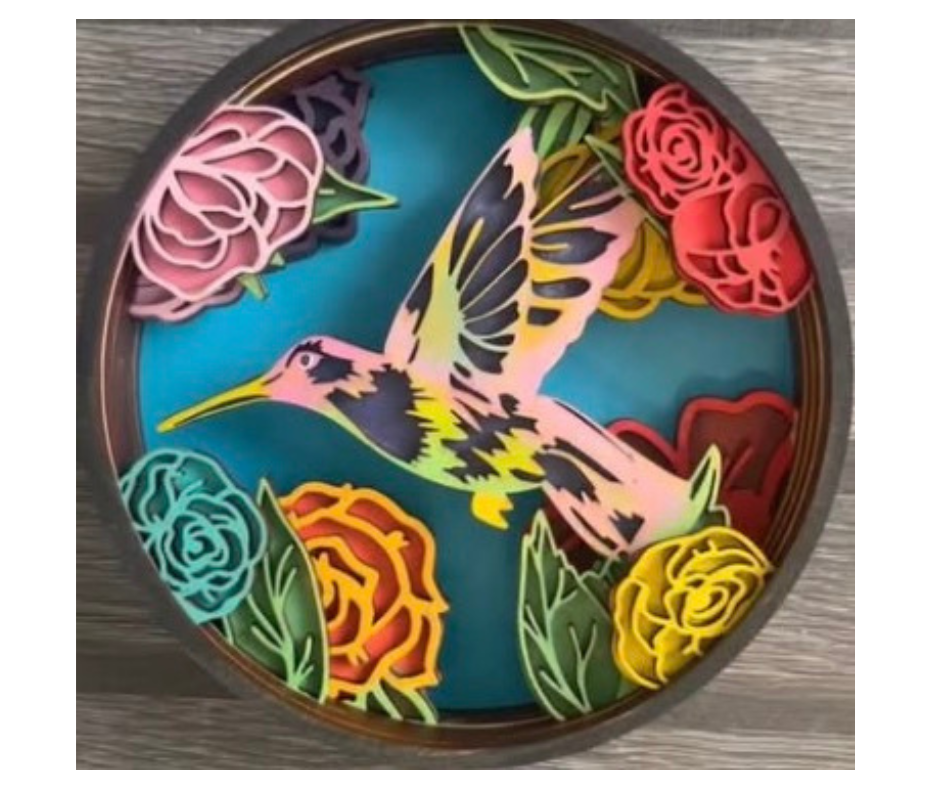 Hummingbird Garden Shadow Box Kit